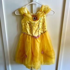Toddler Girls Disney Belle Costume Princess Dress Halloween Costume | Size S 4-6